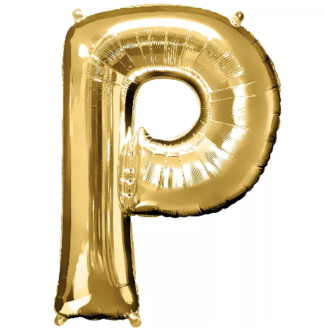 34in Gold Letter Balloon