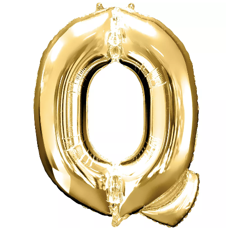 34in Gold Letter Balloon