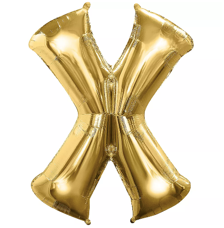 34in Gold Letter Balloon