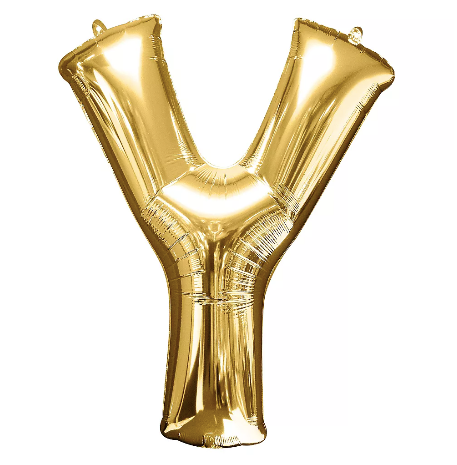 34in Gold Letter Balloon