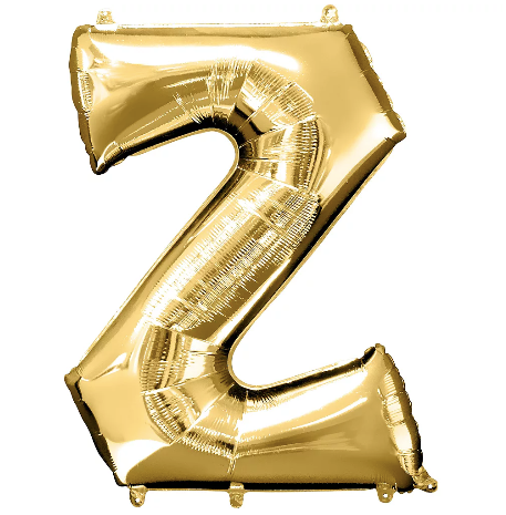 34in Gold Letter Balloon