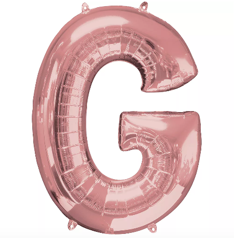34in Rose Gold Letter Balloon