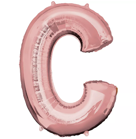 34in Rose Gold Letter Balloon