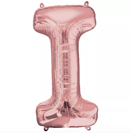 34in Rose Gold Letter Balloon