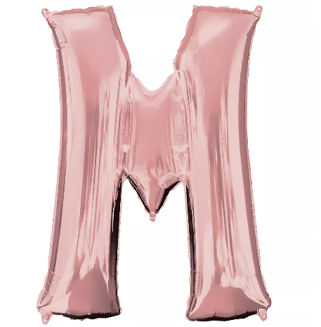 34in Rose Gold Letter Balloon