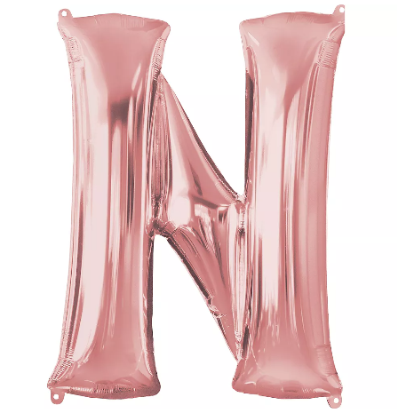 34in Rose Gold Letter Balloon