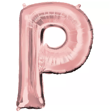 34in Rose Gold Letter Balloon