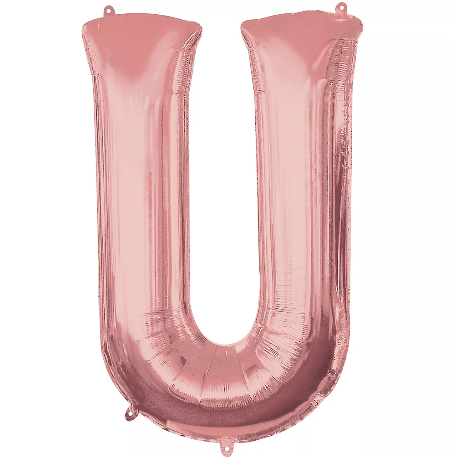 34in Rose Gold Letter Balloon