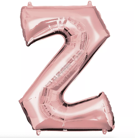 34in Rose Gold Letter Balloon