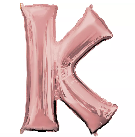 34in Rose Gold Letter Balloon