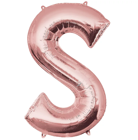 34in Rose Gold Letter Balloon