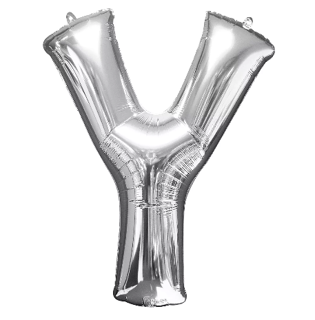 34in Silver Letter Balloon
