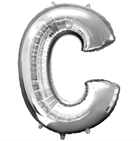 34in Silver Letter Balloon