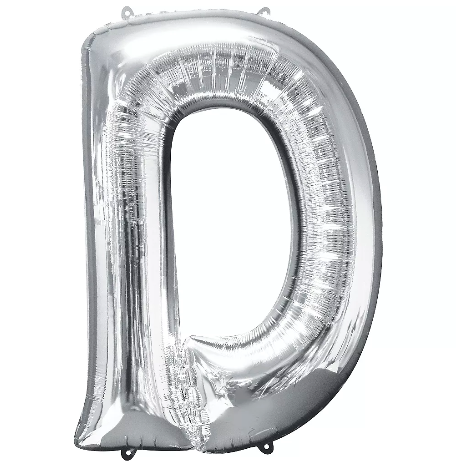 34in Silver Letter Balloon