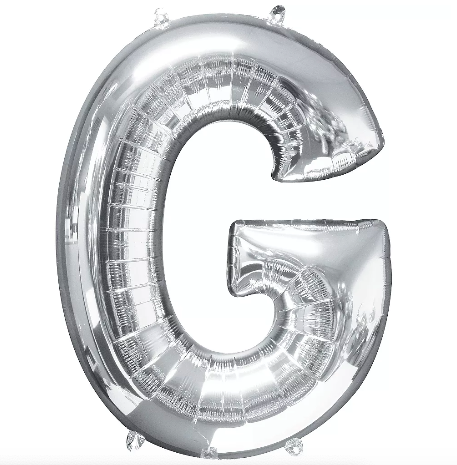 34in Silver Letter Balloon