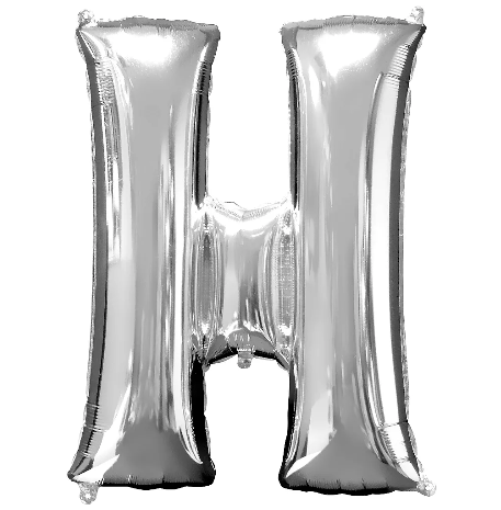 34in Silver Letter Balloon