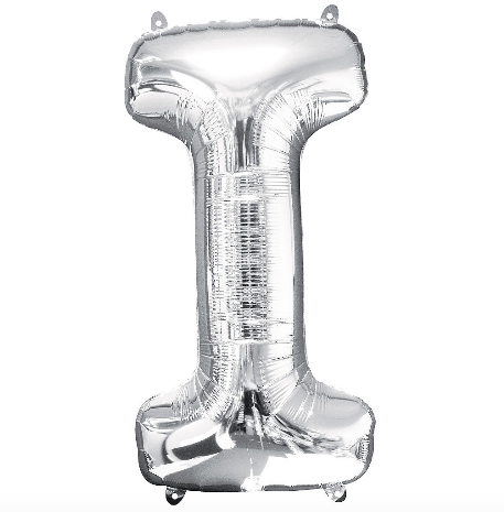 34in Silver Letter Balloon