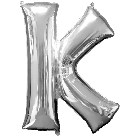 34in Silver Letter Balloon