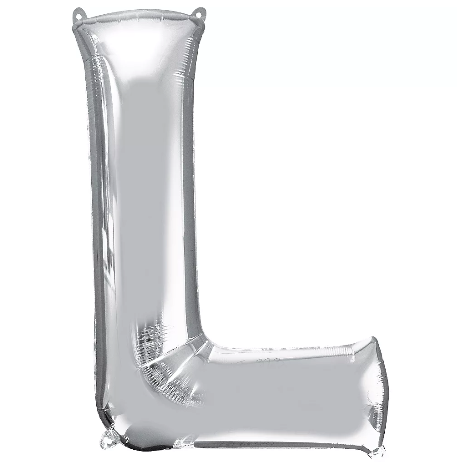 34in Silver Letter Balloon