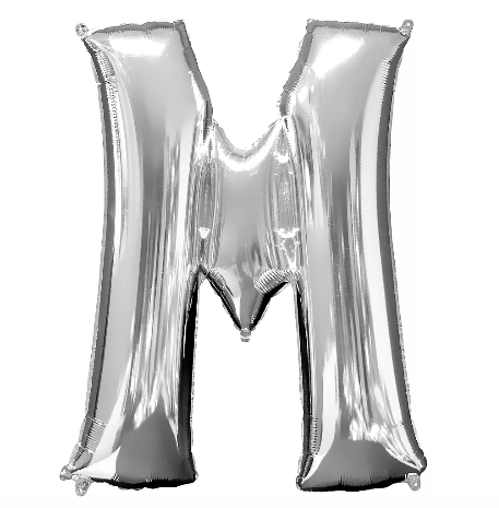 34in Silver Letter Balloon