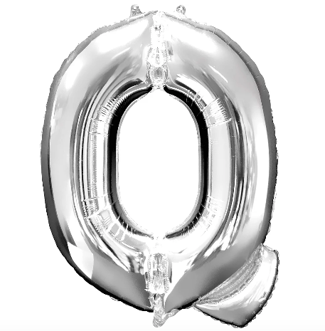 34in Silver Letter Balloon