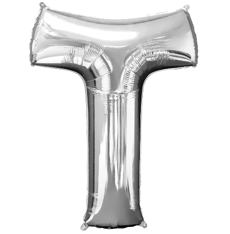 34in Silver Letter Balloon