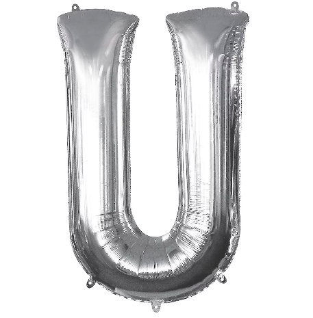 34in Silver Letter Balloon