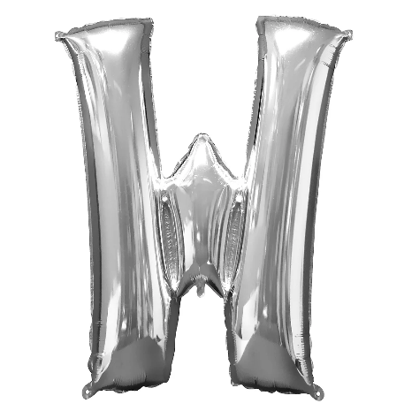 34in Silver Letter Balloon