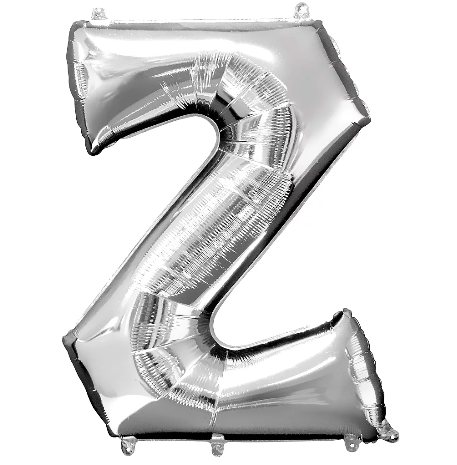 34in Silver Letter Balloon