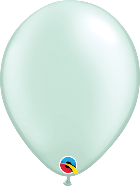 12" Pearl Mint Latex Balloon, Helium Inflated from Balloon Expert