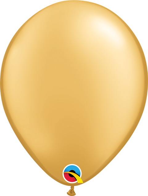12" Pearl Gold Latex Balloon, Helium Inflated from Balloon Expert