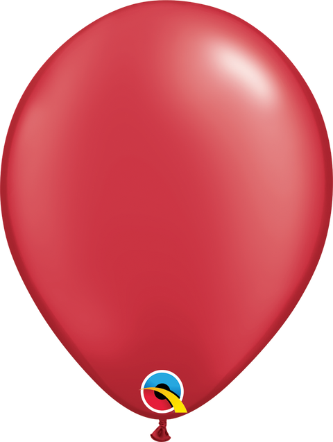 12" Pearl Red Latex Balloon, Helium Inflated from Balloon Expert