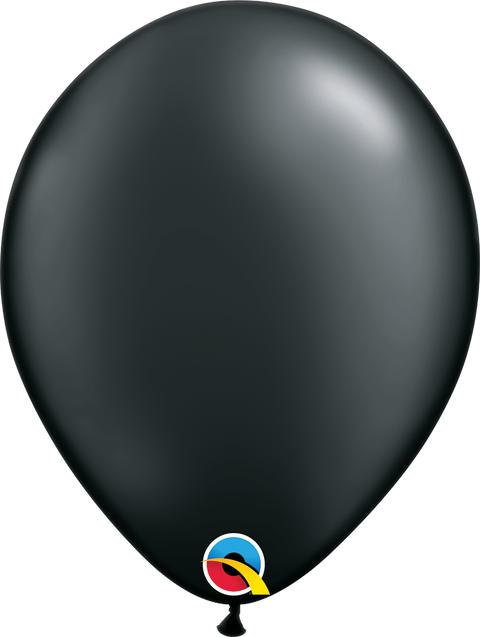 12" Pearl Black Latex Balloon, Helium Inflated from Balloon Expert