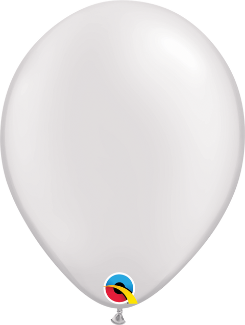 12" Pearl White Latex Balloon, Helium Inflated from Balloon Expert