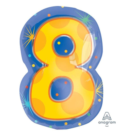Buy Balloons Number 8 Junior Shape Foil Balloon sold at Balloon Expert