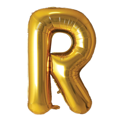 Buy Balloons Gold Letter R Foil Balloon, 34 Inches sold at Balloon Expert