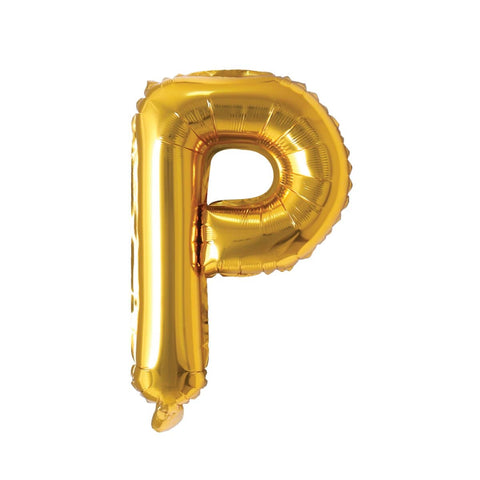 Buy Balloons Gold Letter P Foil Balloon, 16 Inches sold at Balloon Expert