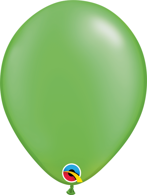 12" Pearl Lime Green Latex Balloon, Helium Inflated from Balloon Expert