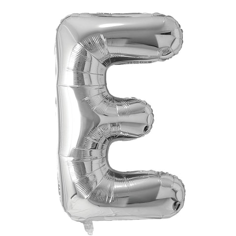 Buy Balloons Silver Letter E Foil Balloon, 34 Inches sold at Balloon Expert