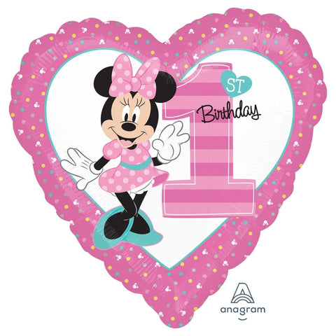 Buy Balloons Minnie 1st Birthday Foil Balloon, 18 Inches sold at Balloon Expert