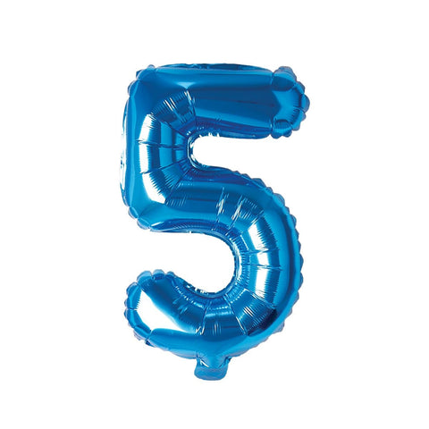 Buy Balloons Blue Number 5 Foil Balloon, 16 Inches sold at Balloon Expert