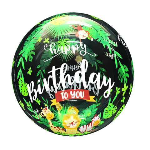 Buy Balloons HD Bubble Balloon, HBD Safari, 20 Inches sold at Balloon Expert