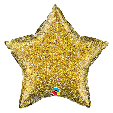 Buy Balloons Gold Holographic Star Shape Foil Balloon, 18 Inches sold at Balloon Expert