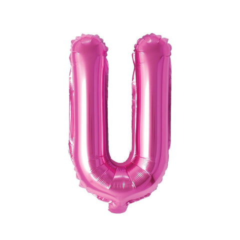 Buy Balloons Pink Letter U Foil Balloon, 16 Inches sold at Balloon Expert