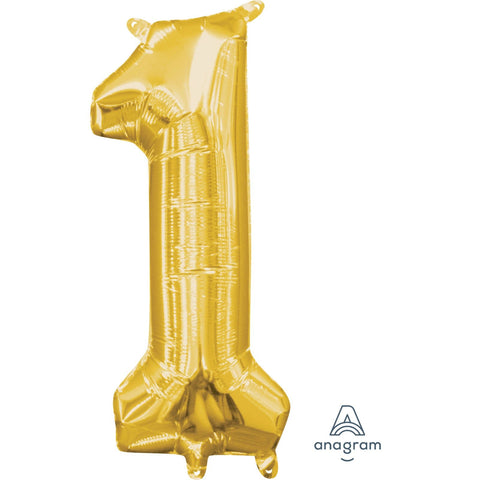 Buy Balloons Gold Number 1 Foil Balloon, 16 Inches sold at Balloon Expert