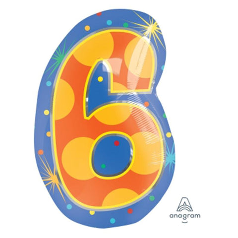 Buy Balloons Number 6 Junior Shape Foil Balloon sold at Balloon Expert