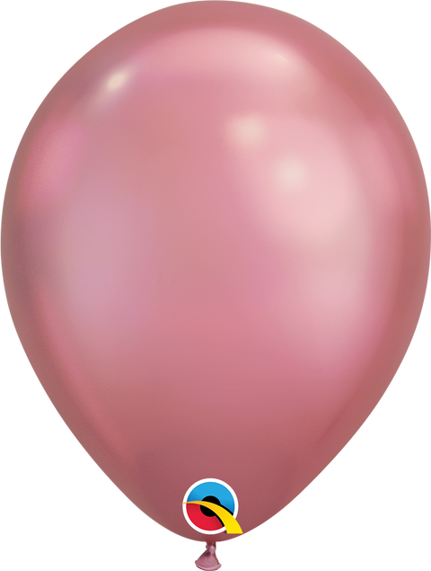 12" Metallic Pink Latex Balloon, Helium Inflated from Balloon Expert
