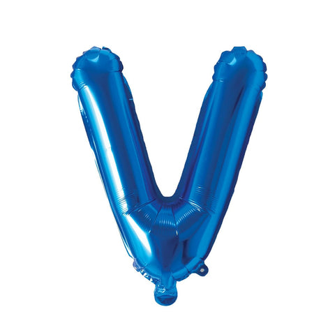 Buy Balloons Blue Letter V Foil Balloon, 16 Inches sold at Balloon Expert