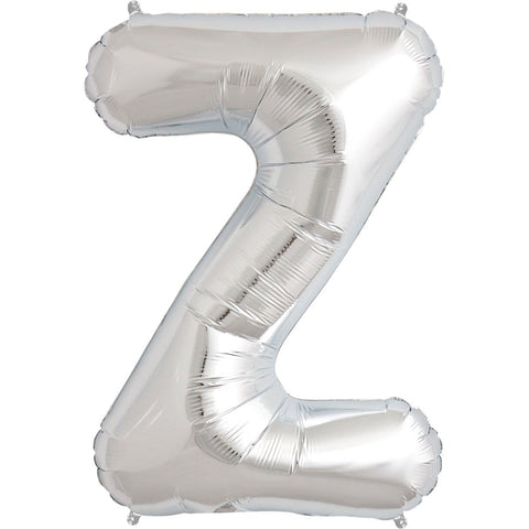 Buy Balloons Silver Letter Z Foil Balloon, 16 Inches sold at Balloon Expert