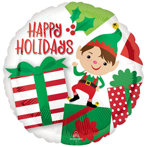 Buy Balloons Elf Happy Holidays Foil Balloon - 18 inches sold at Balloon Expert